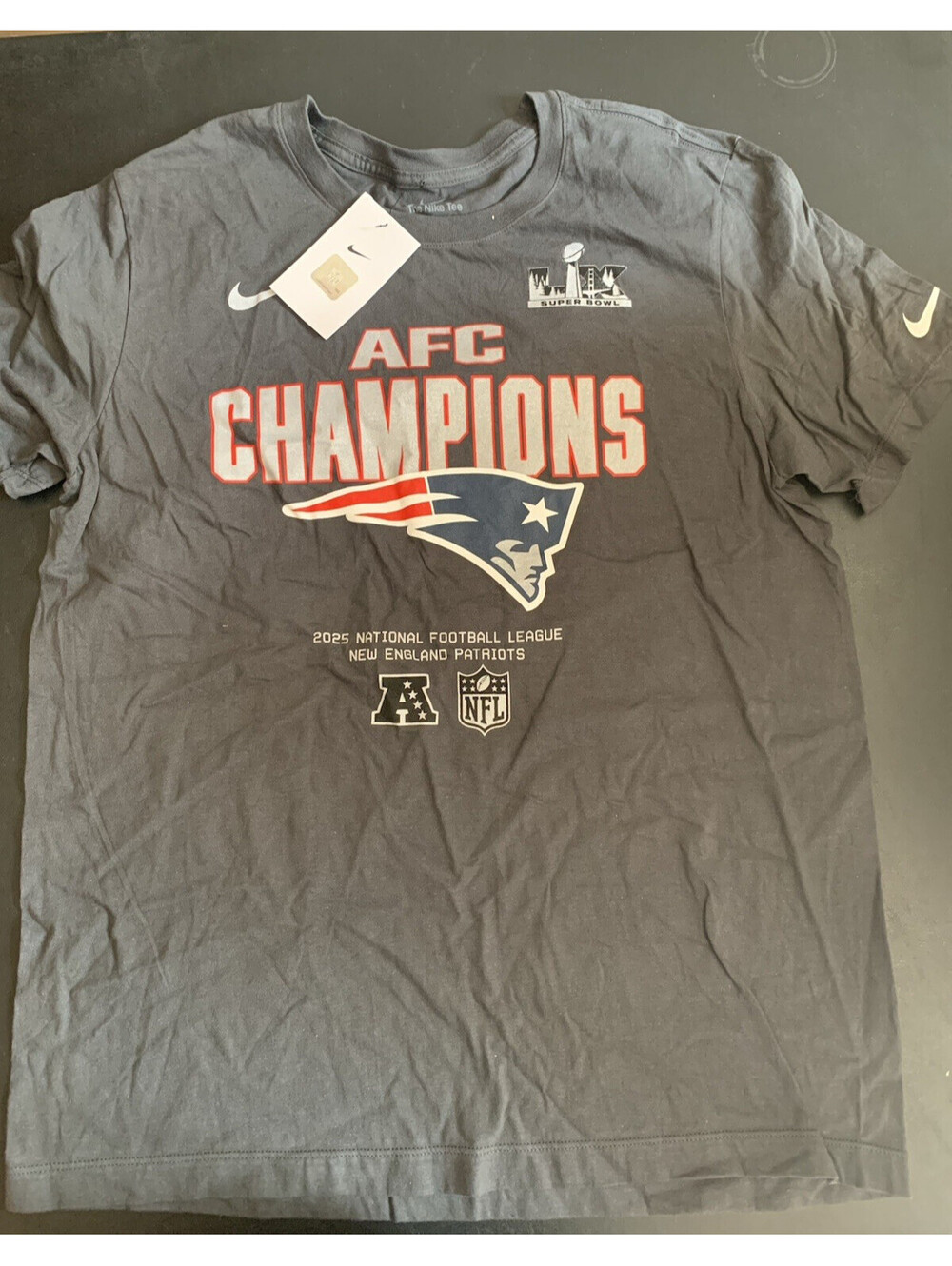 Nike NFL AFC Champions New England Patriots Men’s Tshirt Large NWT